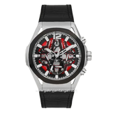 CHRIST VERRA CAVALLE CV 109013G-30 BLK Black Silver Leather Strap